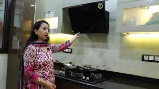 Mrs Isha New Delhi sharing her Elica Chimney Experience [upl. by Eittap]