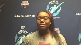 Simone Manuel Happy To Race Against Stacked 100 Free Field [upl. by Assirialc]