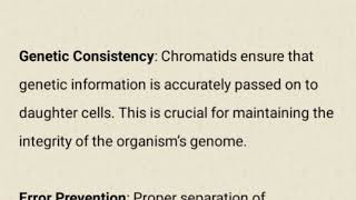 Long Explanation Of Chromatid Structure And Farmation And Role In Cell Division chromatid [upl. by Samp]