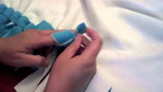 How To Tie A Fancy Knot On Your No Sew Fleece Blankie [upl. by Eintruoc]