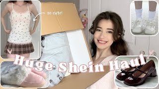 huge shein try on haul ♥ feminine  coquette style [upl. by Ken]