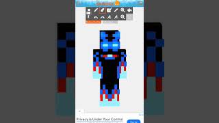 I Made My Own Skin In Skindex 😎 Red To Blue Devil 😈 💙 minecraft shorts [upl. by Furiya123]