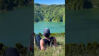 Hiking our way through the Azores ⛰️ azores travel nature drone portugal hiking [upl. by Shirberg]