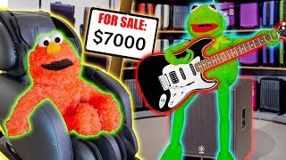 Kermit the Frog and Elmo Buy BLACK FRIDAY PRESENTS Massage Chair amp Concert Speakers [upl. by Aneekahs]