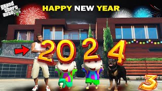 GTA 5  Franklin Shinchan amp Pinchan Celebrate New Year 2024 GTA 5 [upl. by Lisan]