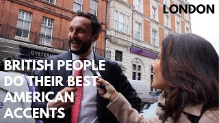 🇬🇧BRITISH PEOPLE DO THEIR BEST AMERICAN ACCENT 🇺🇸 [upl. by Yednil]