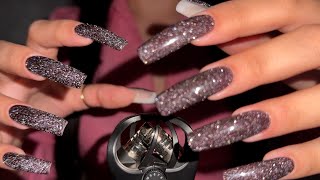 ASMR  Nail Tapping amp Scratching Only  NO TALKING  Natural long nails [upl. by Aicilas]