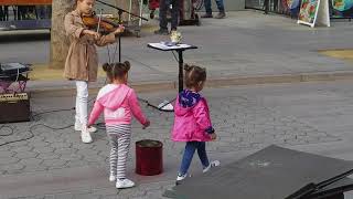 Karolina Protsenko Child Prodigy Violinist Performs in the Promenade [upl. by Olracnaig]