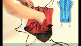 Corsets video  How to put a corset on correctly [upl. by Leahcimsemaj41]