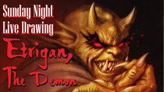 Sunday Night Drawing Etrigan The Demon [upl. by Sillek]