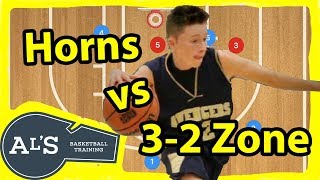 Horns Basketball Plays vs 32 Zone Defense [upl. by Phelgen]