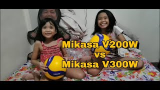 Mikasa Volleyball V200W vs Mikasa V300W [upl. by Ahsinom]