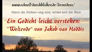 Ein Gedicht leicht verstehen quotWeltendequot von Jakob van Hoddis [upl. by Anavas]