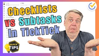 TickTick EXPERT Shares Subtasks amp Checklists Secrets [upl. by Airres]