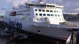 Stena Lines newest Irish Sea ferry arrives in Belfast Embla [upl. by Elleneg]