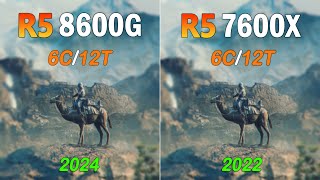 Ryzen 5 8600G vs Ryzen 5 7600X  Benchmark and Gaming Test [upl. by Calmas]