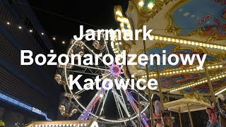 Jarmark Bożonarodzeniowy 2023 w Katowicach Rynek Śląskie Polska [upl. by Annahsohs148]