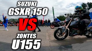 LA MEJOR 150🔥Zontes U155 VS Gsxr 150🔥Fullgass Drag Race [upl. by Piefer]