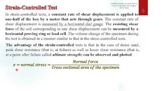 Lecture 9 Soil Mechanics II Direct Shear Test شرح فحص القص المباشر [upl. by Pauletta517]