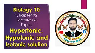 Hypotonic  Hypertonic  Isotonic solution  Osmosis  Biology 10 [upl. by Rube895]