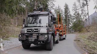 Kraftpaket Unimog U 530 als Sattelzugmaschine im Einsatz [upl. by Ellita]