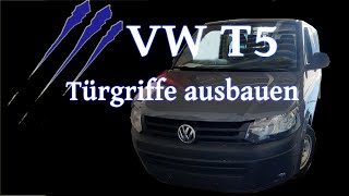 VW T5 Türgriff ausbauen und einbauen door handle removal  Tutorial [upl. by Lucio]