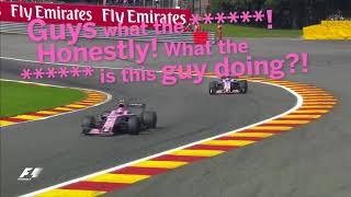 Ocons Fury At Perez In Belgium  F1 Best Team Radio 2017 [upl. by Erehs]