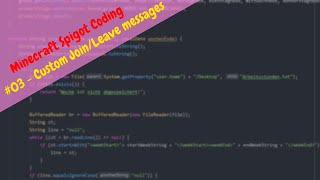 Custom JoinLeave Messages  Minecraft Spigot Coding [upl. by Elleret]