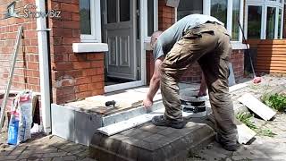 How to DIY Patio tiling job  Front porch flaggedTiled project [upl. by Handler]