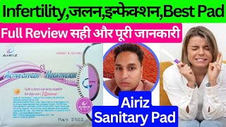 airiz pads demo  airiz sanitary pads review  airiz active oxygen negative ion relax  airiz pads [upl. by Suirred]