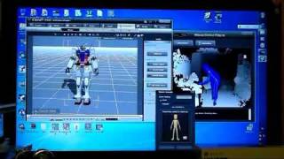 iClone 5 pro 加 Kinect 把真人動作加入gundam動起來！7分鐘示範 [upl. by Nnyleve220]