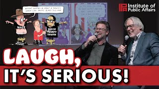 Laugh it’s serious  A very irreverent conversation with cartoonist Johannes Leak [upl. by Hamer]