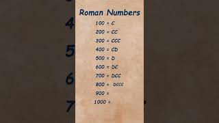 Roman numbers  Roman numerals  shorts  romannumber [upl. by Naynek494]