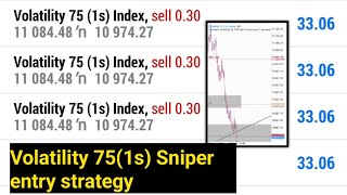 Synthetic indices Trend line trading strategy  Volatility 75 1s live trading [upl. by Dasie]