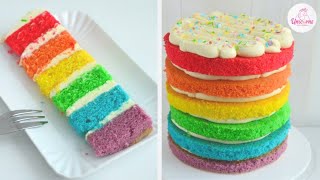 Rainbow Cake FACILE e buonissima  UnicornsEatCookies [upl. by Llerral663]