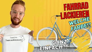 Fahrrad lackieren Fahrradrahmen neu lackieren ohne demontage  farbenloewede [upl. by Arber]