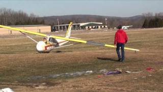 Schweizer 233 Glider Landing at Blairstown Airport [upl. by Auhsuj]