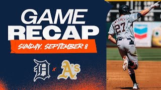 Game Highlights Trey Sweeney HR Tigers 6Run 8th Inning to Earn Series Win  982024 [upl. by Aztirak]