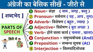 Parts of Speech in English Grammar  Noun Pronoun  Adjective  All Parts of speech in Hindi [upl. by Noli824]