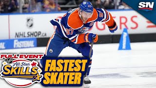 FULL Fastest Skater Competition  2024 NHL AllStar Skills [upl. by Cirderf]