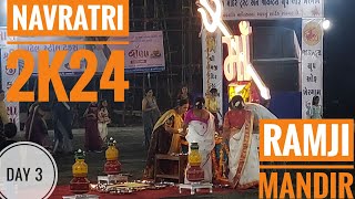 DAY 3 NAVRATRI 2024  RAMJI MANDIR GARBA  KHERGAM  2024 [upl. by Deina]