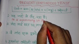 TENSEPresent Continuous TensePresent Continuous Tense ExamplesTranslation [upl. by Risan]