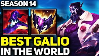 RANK 1 BEST GALIO IN SEASON 14  AMAZING GAMEPLAY  League of Legends [upl. by Enaoj]