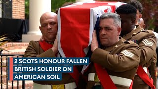 UK troops lay British soldier killed in US nearly 250 years ago to rest [upl. by Spense]