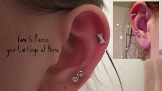 How I Pierced my Cartilage at Home Safely  Alyssa Nicole [upl. by Nats224]