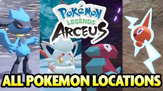 EVERY POKEMON LOCATION in POKEMON LEGENDS ARCEUS All Rare Pokemon [upl. by Monetta91]