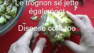 Comment préparer un choux Romanesco  How to prepare a Romanesco cauliflower [upl. by Merrie]