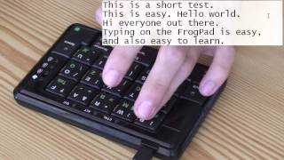 FrogPad  Onehanded keyboard  Overview and demonstration [upl. by Furlani]