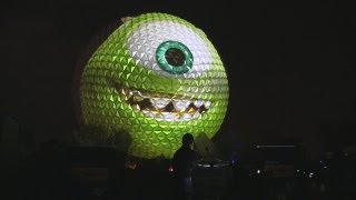 Spaceship Mike Wazowski takes over Spaceship Earth at Epcot  Walt Disney World [upl. by Chrisman]