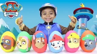 Paw Patrol Play Doh Eggs LEARNING COLORS with Toy Surprises Mystery Toys [upl. by Gefell]